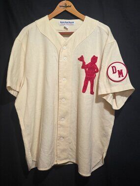 Ebbets Field Flannels USA Genuine Wool Baseball Flannel Des Moines Demons 3XL*